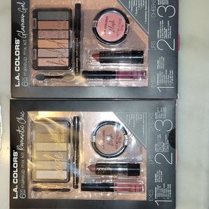 2 make up kits (eye shadow, blush, lipstick, and lip glass)